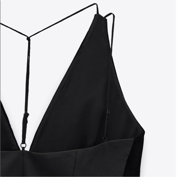 NWT Zara Combination Velvet Vest Black (P) - Picture 7 of 12